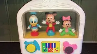 Vintage Disney Mickey & Minnie Mouse with Donald Duck Musical Moving Toy Video
