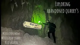 Exploring abandoned quarry's in Derbyshire (Middleton mine,blue lagoon and more)