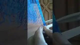 I'm making small size cast net from bonded nylon thread for tiny shrimp and silver rasbora. #shorts