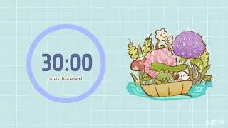 Study With Me | Pomodoro Timer 30/10 x4 | Tiny Fantasy 🌱 | Rain & Jazz | No Mid Ads
