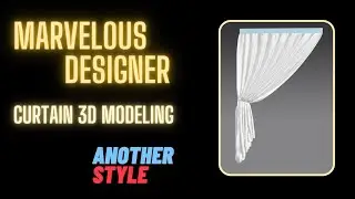 Curtain 3D Model in Marvelous designer | Marvelous Designer Tutorial | Download and Create