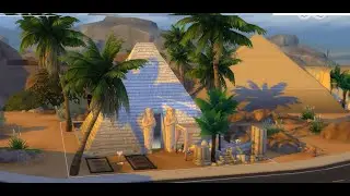 Egyptian Pyramid With Garden &hearts; SPEED BUILD &hearts; The Sims 4 historical builds &hearts;