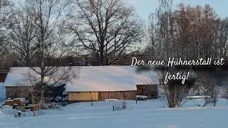 The new chicken coop is finished - the chickens are moving in!