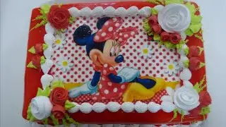 Aprendendo a fazer um lindo bolo da Minnie #1