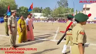 || Welcoming to the Guest to Republic Day Celebrations in ||M.S.Z.P.H.SCHOOL(GIRLS), ||YEMMIGANUR