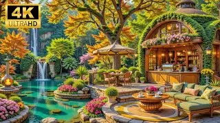 Lakeside Coffee Shop Jazz ⛱️ Tranquil Coffee Jazz Ambience For Relaxing & Stress Relief Nature