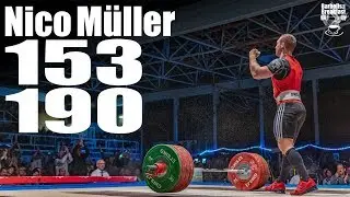 Nico M&uuml;ller (81kg) 153kg Snatch 190kg Clean and Jerk - 2019 Bundesliga Finale