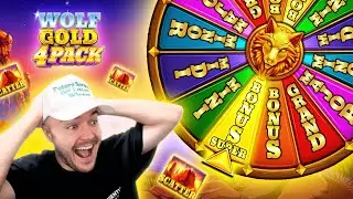 I SPUN INTO A BIG *SUPER BONUS* WHILE RAISING MY BET! (Wolf Gold 4 Pack)