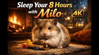 Hamster Running on Wheel 🐹🔥 Cozy Fireplace | 8 Hours Relaxing Loop (4K)(If you want simpler:)