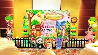 Jungle Theme Birthday Party  in Chennai by  Moderneventmakers com  Ph +91 9884378857