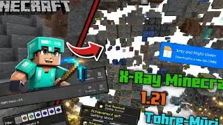 Minecraft X-Ray + Night Vision Mod 😱 | Diamond Finder OP | MCPE / Bedrock