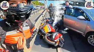 Car & Motorcycle CRASH!  CRAZY & EPIC Motorcycle Beginner Mistakes 2025 #1.