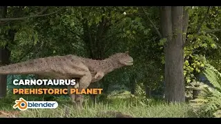 Carnotaurus Prehistoric Dinosaur  | Procedural Environment Blender Tool