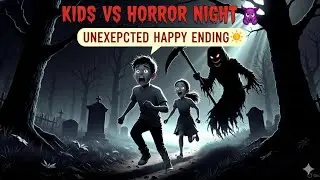 Kids vs Horror Night 😈 | Unexpected Happy Ending #kidscartoon #horrorcartoonstories #youtubestory 