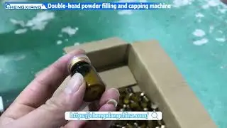 Double head powder filling and capping machine | auger powder filling machine