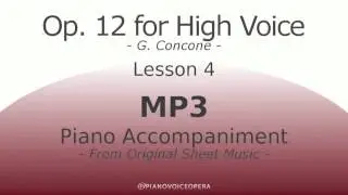 Concone Op 12 High Voice Piano Accompaniment Lesson 4