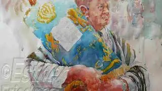 Jewish Rabbi Watercolor Painting Demo by Esther Friedman