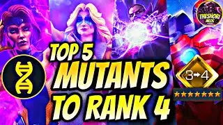 💛 TOP 5 Best MUTANTS CHAMPIONS to Give RANK 4 of 7⭐🔝 in Marvel Contest of Champions in 2025 | MCOC