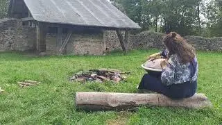handpan on a castle - deeper drums and rhythm - relaxing music played by Antonia Schaub