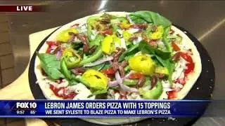 LeBron James orders pizza with 15 toppings
