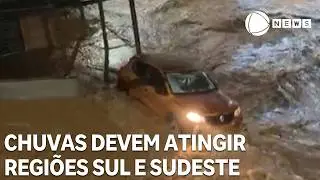 Fortes chuvas devem atingir regiões Sul e Sudeste do país