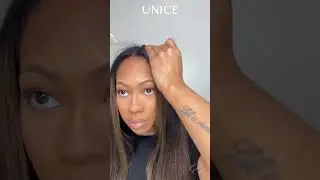 UNice EasiContour&trade; V Part Black to Chestnut Brown Ombre Yaki Wig With Invisi Drawstring
