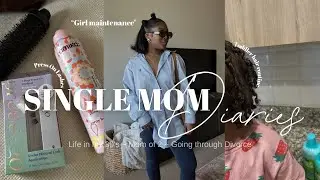 Life as a Single Mom| At-Home GIRL Maintenance🎀+Toddler Hair & 6 Months of single motherhood!