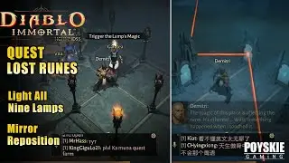 Diablo Immortal - Quest Lost Runes, Lights All Nine Lamps & Mirror Reposition