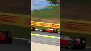 Spain 2016 - Hamilton and Rosberg Start Crash