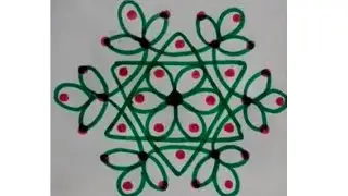 Easy and daily Rangoli, simple kolam, muggulu #art#stressrelief#satisifying