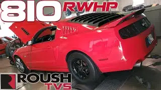 Mustang GT 2013 года с двигателем Gen 2 (800 RWHP-HP ROUSH TVS), дизельный стенд C85 на Brenspeed