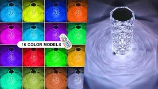 LED Crystal Cylindrical Table Lamp home decors product available on amazon