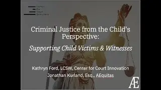 Criminal Justice from the Child&rsquo;s Perspective: Supporting Child Victims & Witnesses