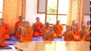 bouddha bhikkus celebrating dhamma chakra parivarthna diwas in mahendra hills mahabodhi boudha vihar