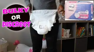 TRYING ON ADULT DIAPER Under Clothing BULKY or DISCREET| TENA SUPER PLUS REVIEW