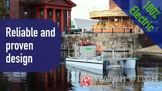 Electric Versi-Cat Trash Skimmer River Clean Up Boat