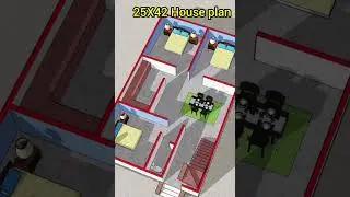 25X42 House plan construction building 2d 3d 3bhkHouse naksha #home #homedesign #housedesign #naksha