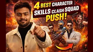 New Clash Squad 🤯 | 4 OP Character Skills Combination 🔥 Free Fire #characterskills