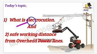 What is Electrocution / safe working distance from overhead power lines in Hindi