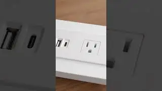 Classic Dorm Desk Bookshelf with Outlet - White