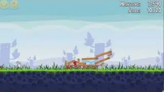 Angry Birds Level 1-1 Walkthrough