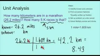 Unit Analysis (Dimensional Analysis) | Conversion Factors & Train Tracks Method