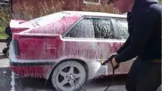 Snowfoam p&aring; en Audi Coupe Gt (audifansite.se tests) del 1(5)