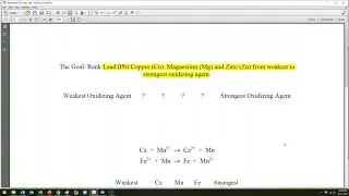 Ranking Oxidizing Agents Lab