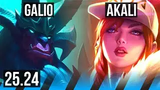 GALIO vs AKALI (MID) | KR Master | 25.24