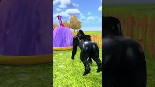 Paint Animals Gorilla Elephant Bull Giraffe Camel Deer #shorts #crossingfountain #paintanimals