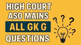 Solved Odisha High Court ASO Mains &ndash; All GK GS Questions #ASO#opsc #highcourt