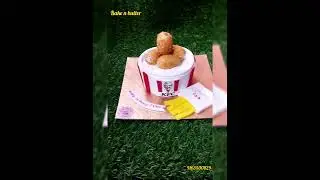 Kfc theme cake🍰Edible chicken wings and French fries  #chocolatetrufflecake #bakenbutter