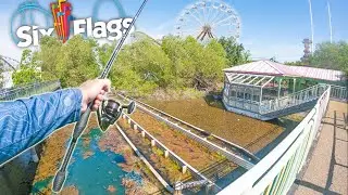 Catching Fish In ABANDONED Six Flags! (We Finally Made it In!)