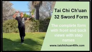 32 Sword form with step names and front and back views